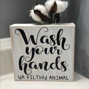 Wash your hands sign